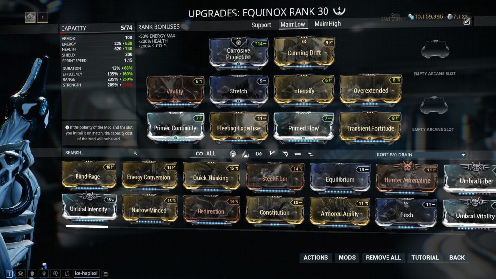 Equinox Maim Low-Level Build