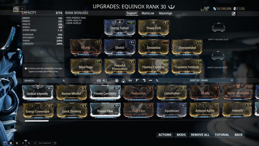 Equinox Support Build