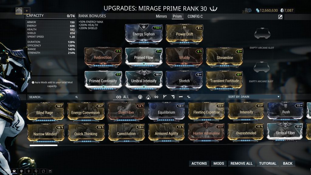 Mirage Prime Prism Build