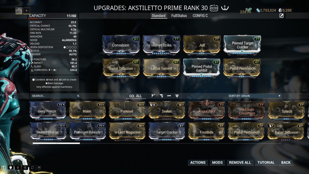 Standard Akstiletto Prime Build
