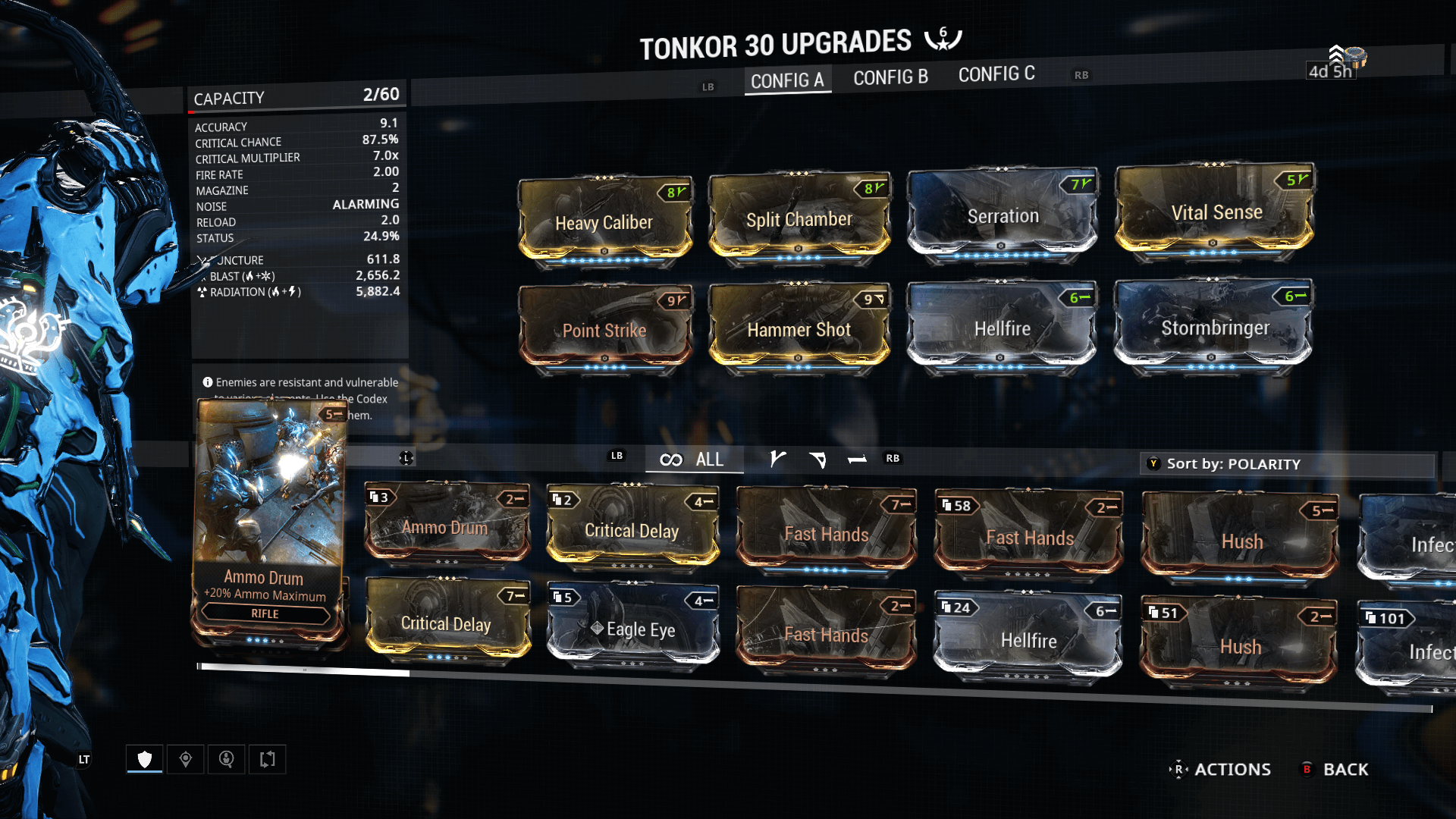 Warframe Tonkor Builds