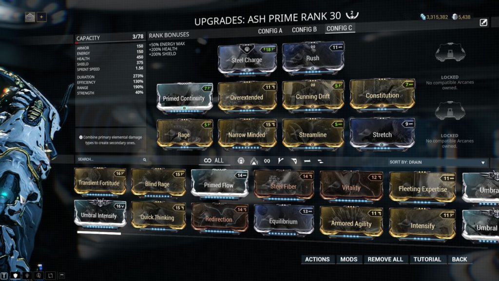 Ash Prime Build – General Use