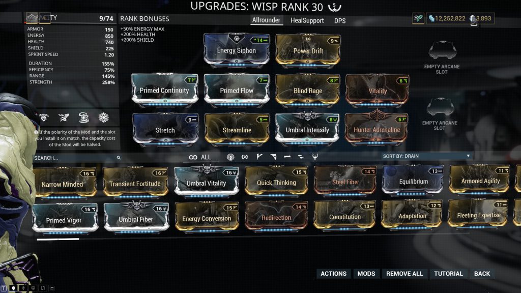 The Rounded Wisp Support build