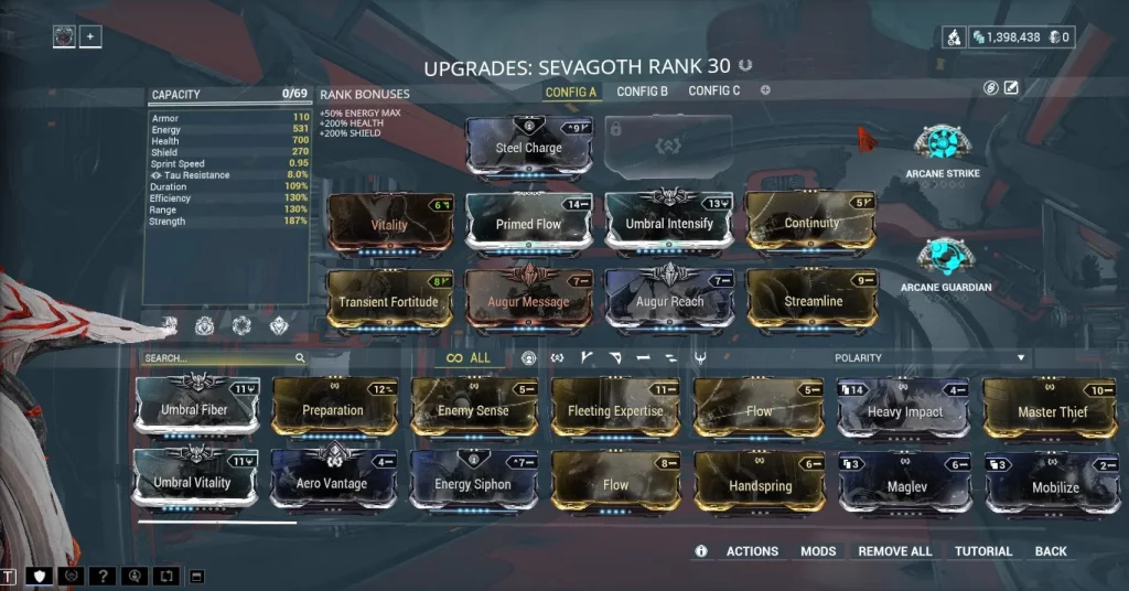 Best Sevagoth Builds in Warframe