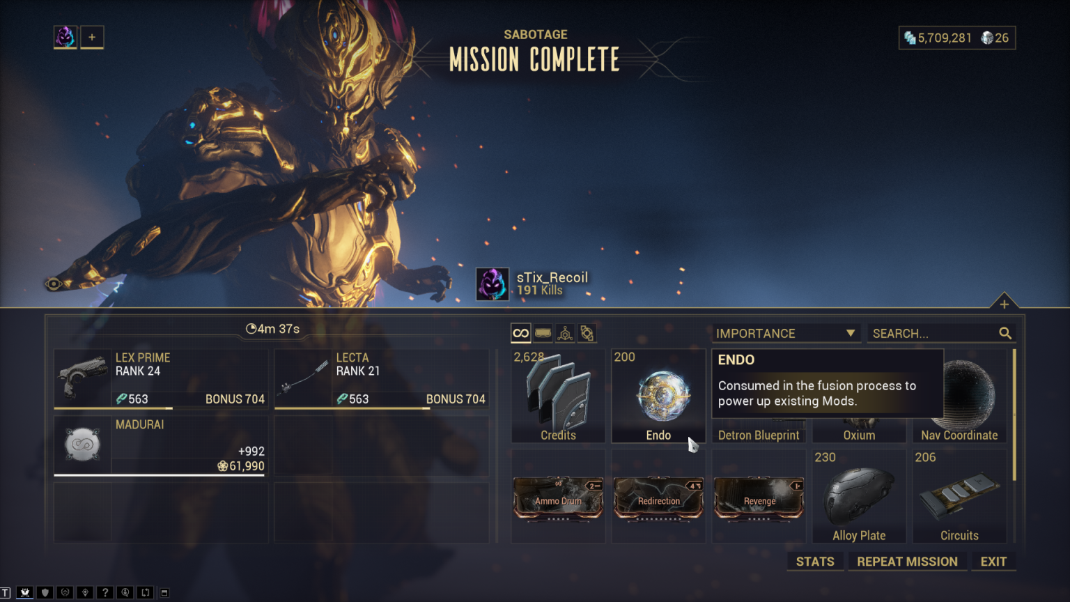 Warframe Endo Farm Guide with Best Places to Farm Endo WargameRd